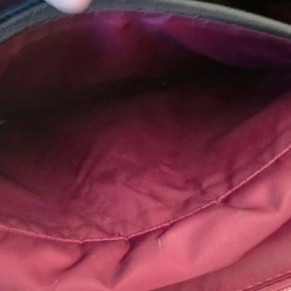 Michael Kors Cranberry Nylon Tote with Black Trim